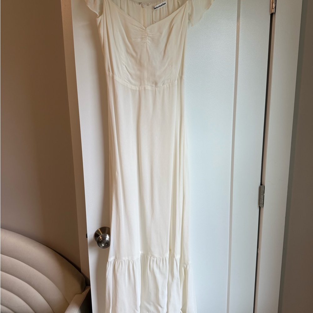 Reformation Ivory Butterfly Dress